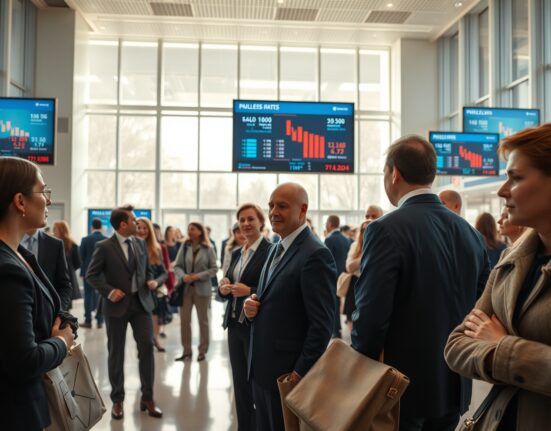 Job seekers at a busy employment center in Moscow, reflecting Russia's labor market conditions in June 2025.