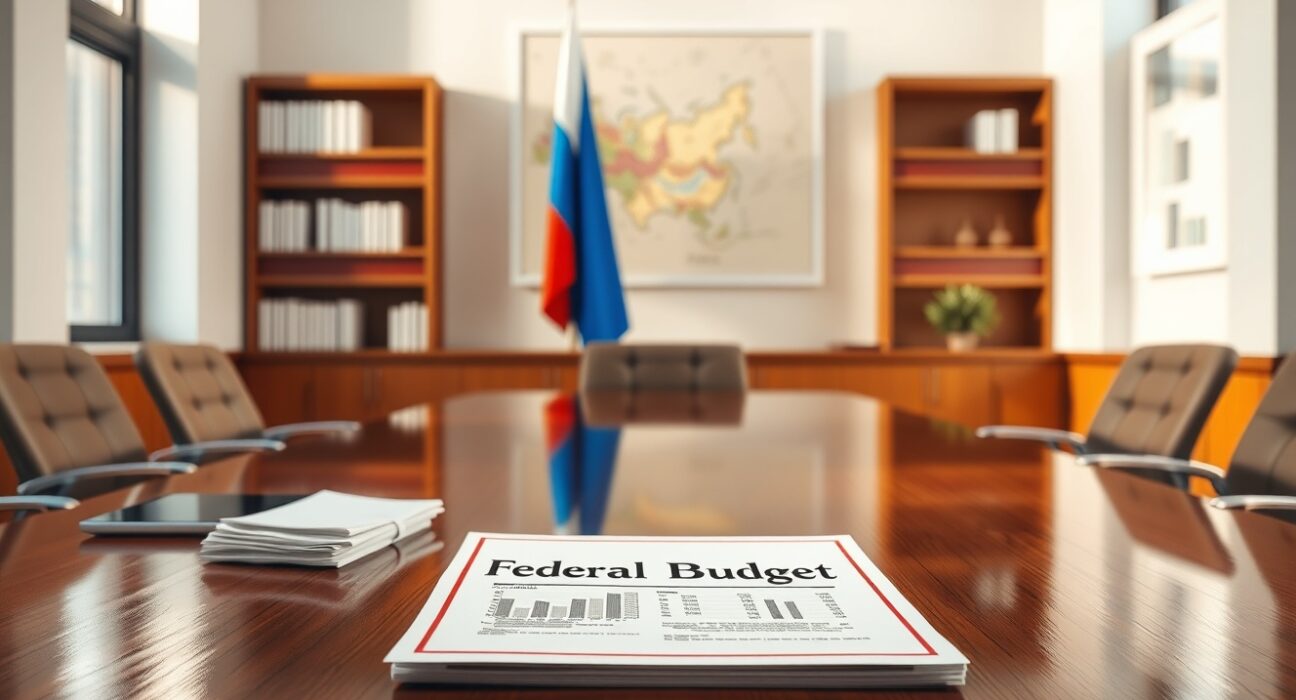 Official document on Russian budget rule and currency transaction policy in a government setting.