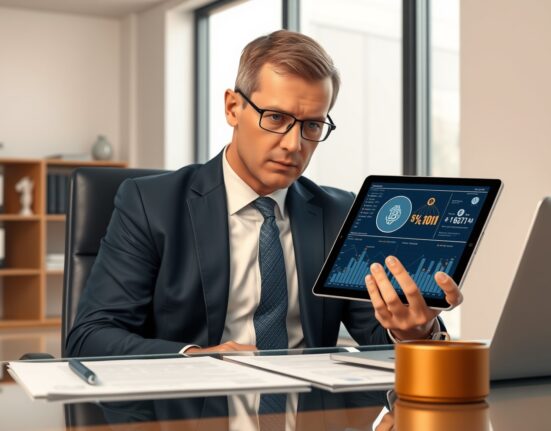 Russian lawyer analyzing cryptocurrency data during divorce case proceedings