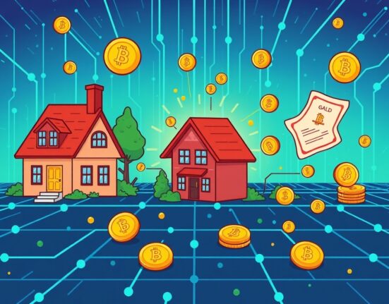 Cartoon showing real-world assets being transformed into digital tokens, symbolizing the future of RWA tokenization.