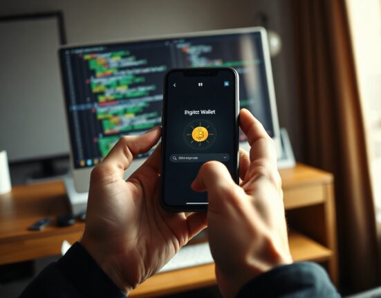 Hands holding a smartphone with a crypto wallet app, representing SafePal data breach