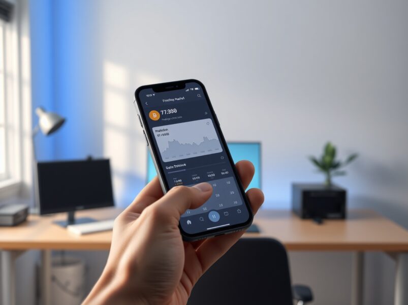 Smartphone displaying SafePal wallet interface with Polymarket prediction market integration for cryptocurrency trading