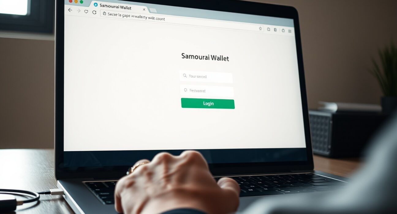 A user encountering a phishing attack on the seized Samourai Wallet domain, highlighting cryptocurrency security risks.