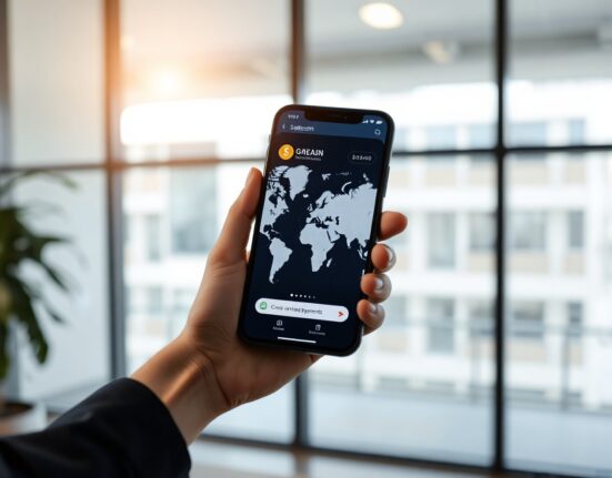 Samsung smartphone displaying a digital wallet with stablecoin payment symbols