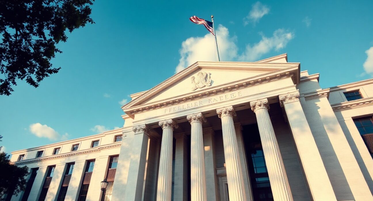 Federal Reserve building in Washington, D.C., as Santander predicts further rate hikes in September and December.