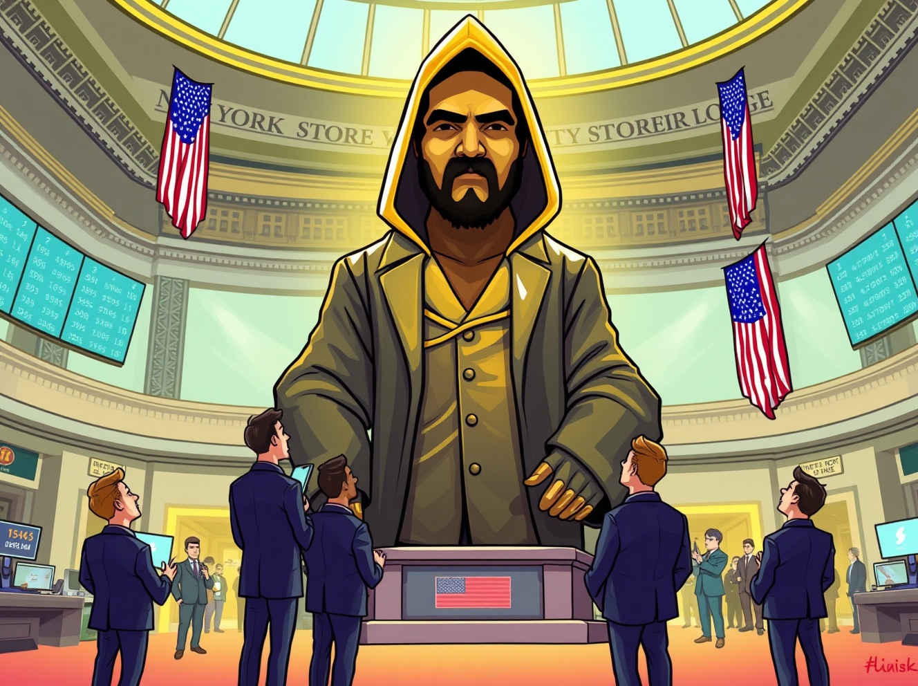 Satoshi Nakamoto Statue Erected at NYSE: Wall Street’s Stunning Crypto Embrace