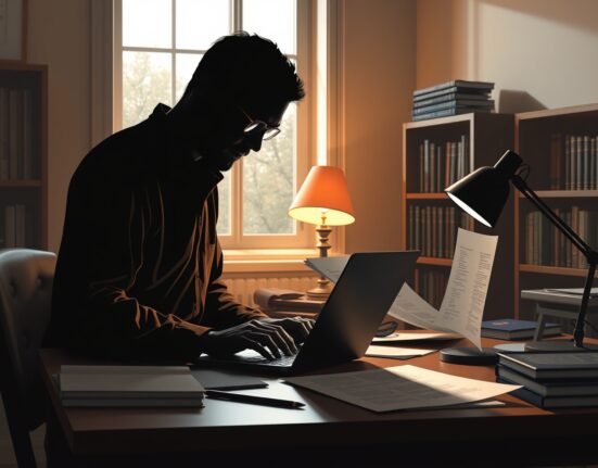 Illustration representing the two-cryptographer theory of Satoshi Nakamoto's identity from the new documentary.