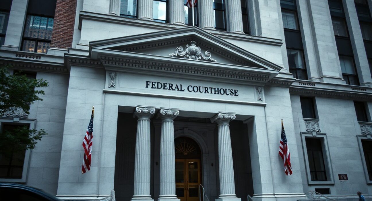 Federal courthouse in New York City, symbolizing the appeals court decision in Sam Bankman-Fried's case.