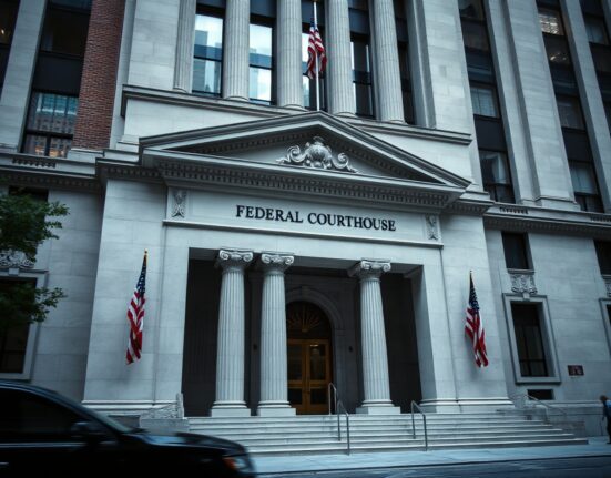 Federal courthouse in New York City, symbolizing the appeals court decision in Sam Bankman-Fried's case.