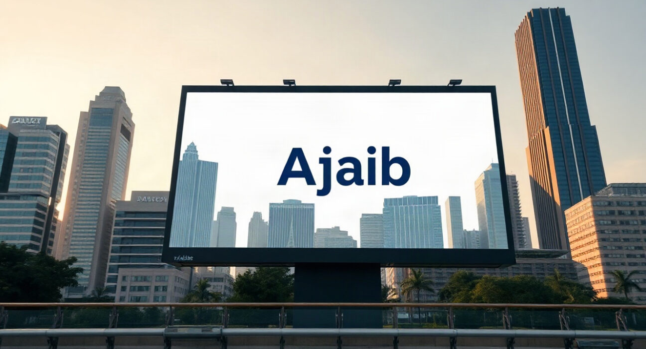 Jakarta financial district skyline with digital overlay representing Ajaib investment