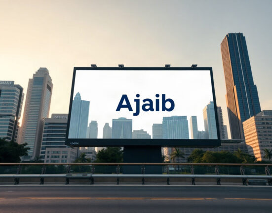 Jakarta financial district skyline with digital overlay representing Ajaib investment