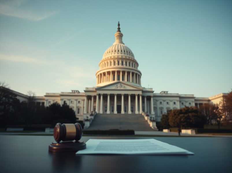 U.S. Capitol building under clear sky, symbolizing legislative action on anti-corruption bill