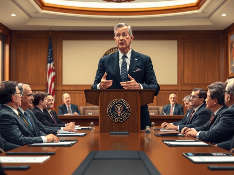 US Treasury Secretary Scott Bessent addresses international counterparts about US economic policy in Washington D.C.