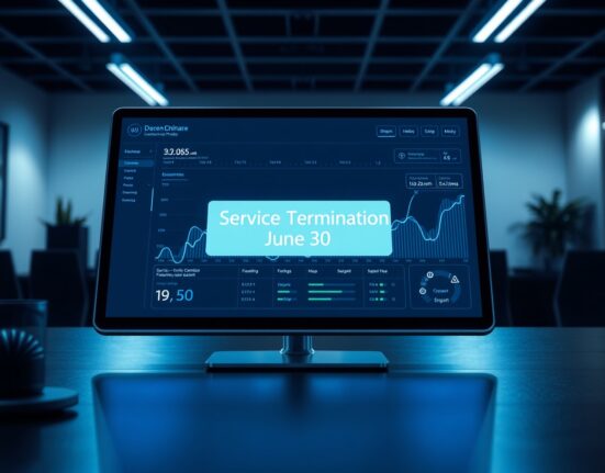 Seamless protocol dashboard showing service termination notification for June 30 shutdown