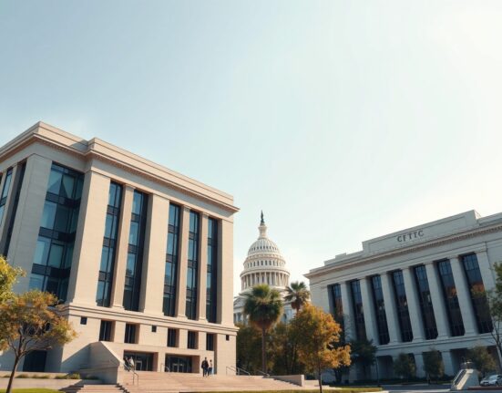 SEC and CFTC buildings in Washington D.C. representing regulatory collaboration for cryptocurrency markets
