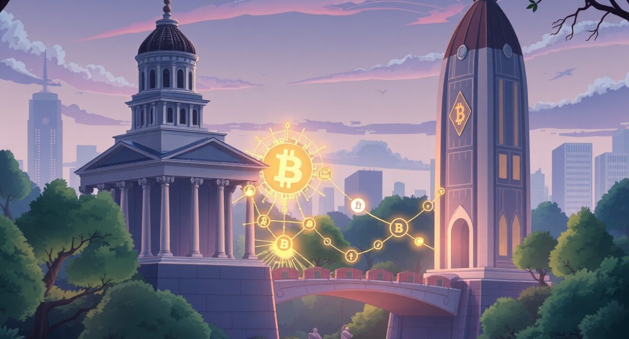 Illustration of SEC and CFTC cooperation for cryptocurrency regulation and digital asset oversight.