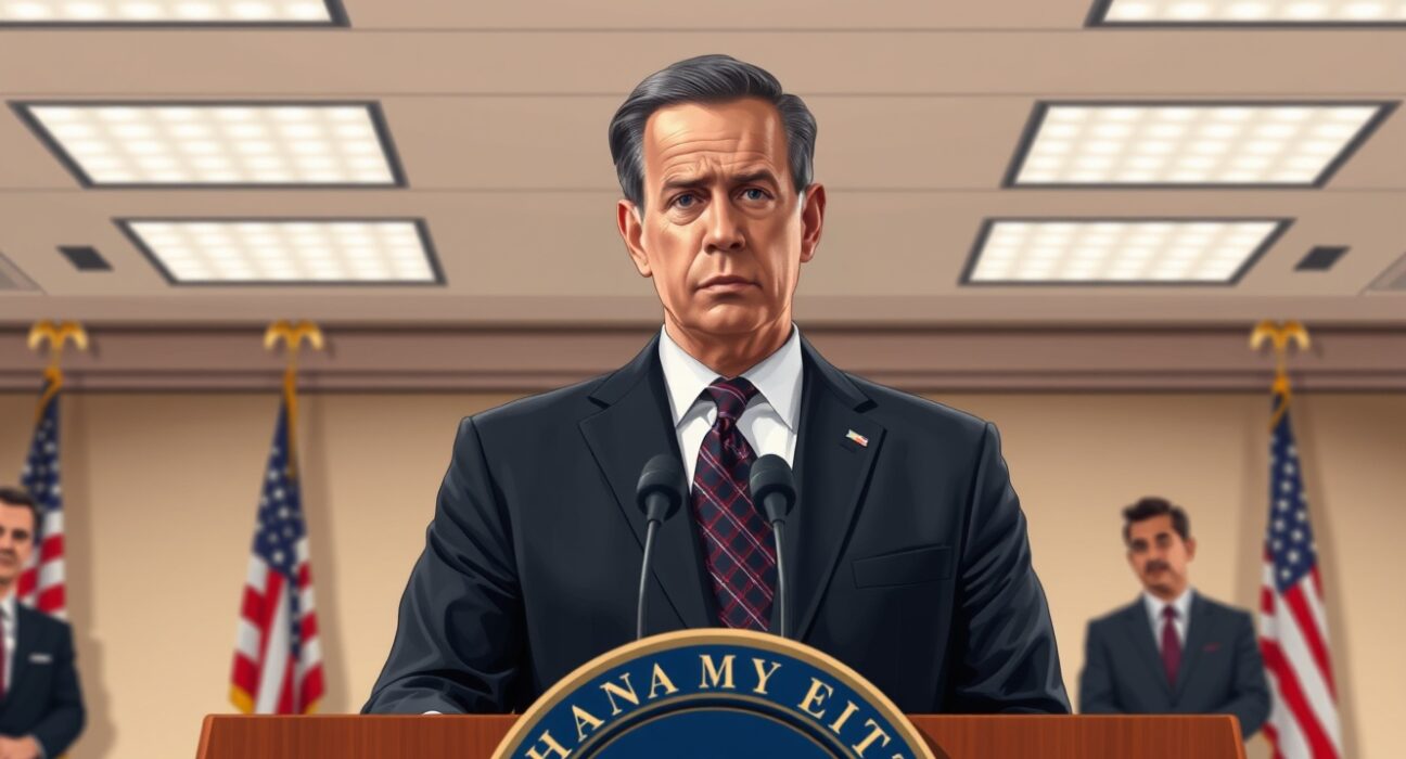 SEC Chairman Paul Atkins announces White House review of cryptocurrency safe harbor rule at press briefing