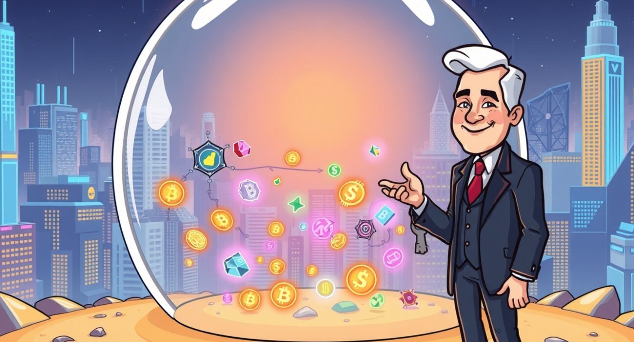 An illustration of the SEC crypto sandbox facilitating rapid development and launch of new crypto products.
