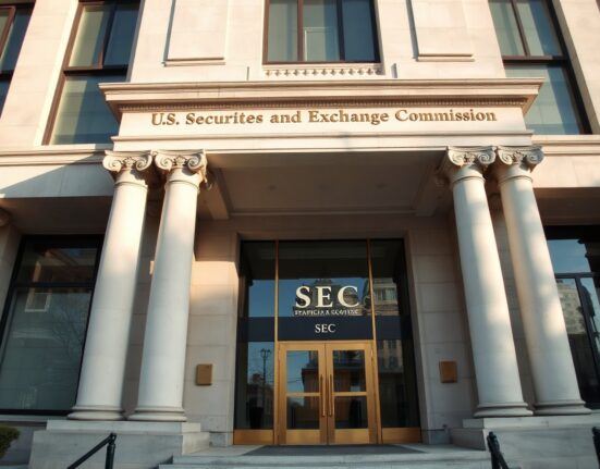 Exterior of the U.S. Securities and Exchange Commission (SEC) headquarters building in Washington, D.C.