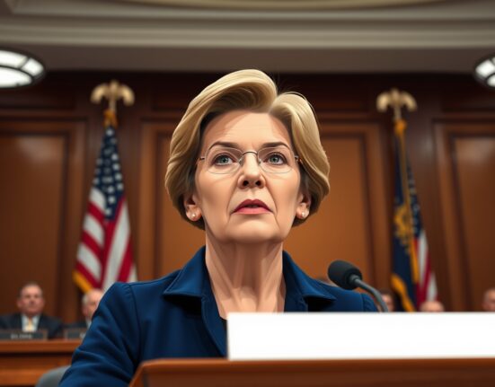 Senator Elizabeth Warren addressing SEC enforcement decline allegations during congressional hearing