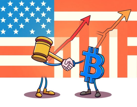 A symbolic cartoon of the SEC investigation into Ondo Finance concluding positively, representing regulatory clarity for crypto.