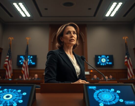 SEC Commissioner Hester Peirce speaking at a regulatory hearing on crypto vault and lending strategies