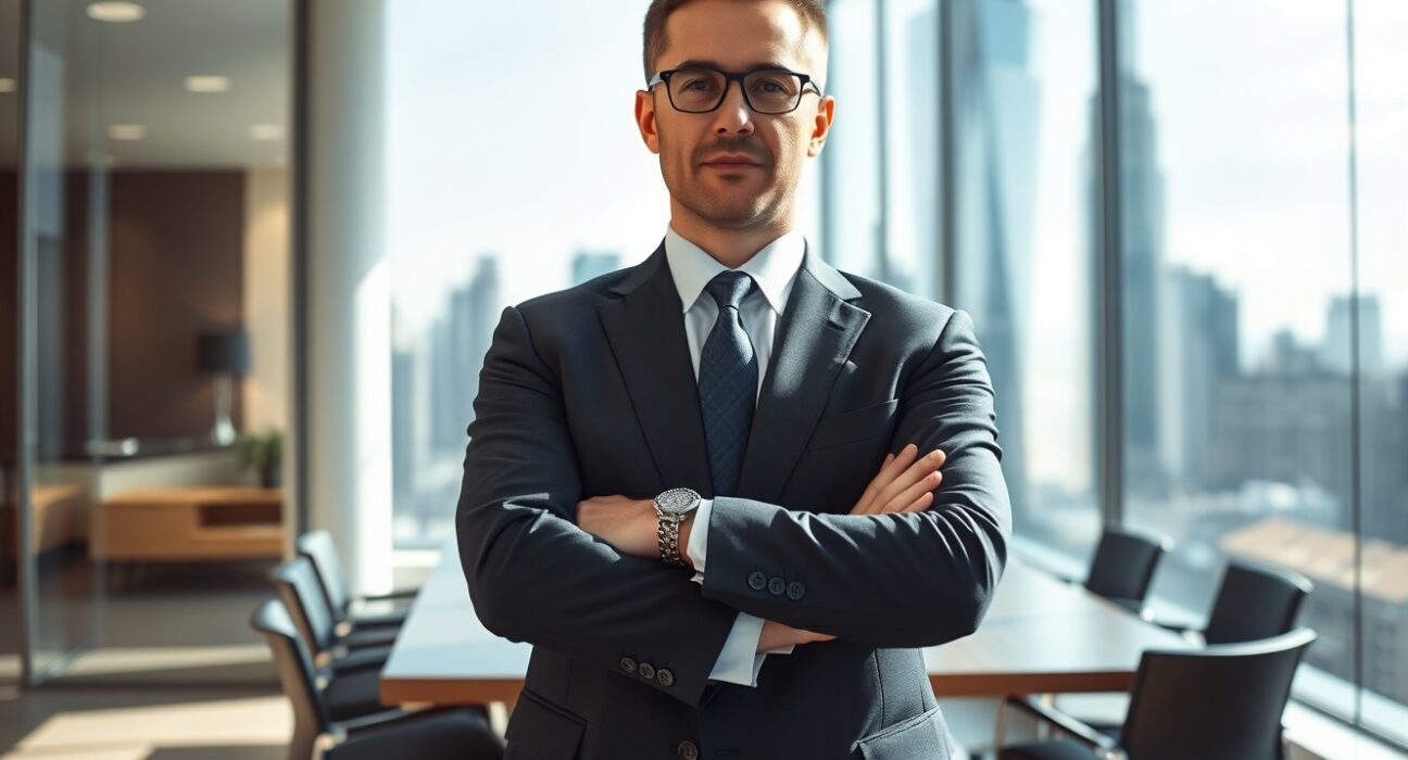 Carlos Domingo, CEO of Securitize, in a corporate boardroom setting.