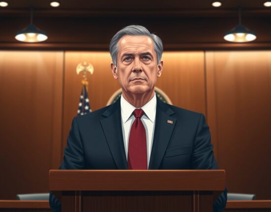 US Senate Banking Chair Tim Scott announces stablecoin regulation agreement at a press conference.