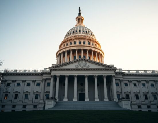 US Capitol building at sunset, symbolizing legislative progress on the CLARITY Act.