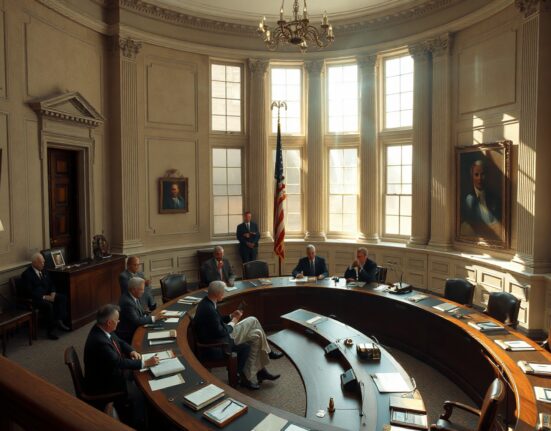U.S. Senate Banking Committee session in the Capitol building, preparing for a vote on the CLARITY Act.