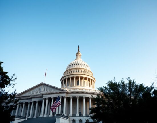 US Capitol building in Washington, D.C., under a clear sky, representing the Senate confirmation of Kevin Warsh to the Federal Reserve Board.
