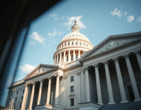 U.S. Capitol building with Senate chamber, symbolizing the hearing request on Trump family crypto ties.