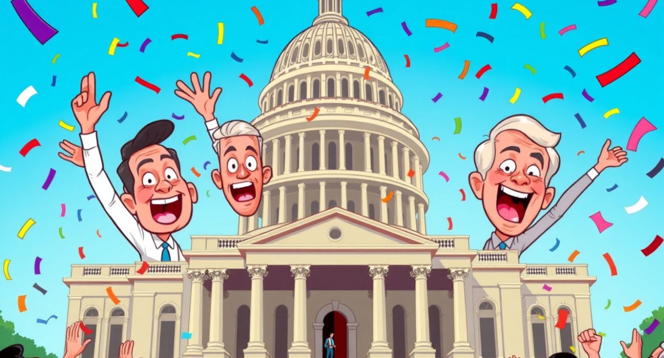 US Senate celebrates passing temporary budget bill to end government shutdown