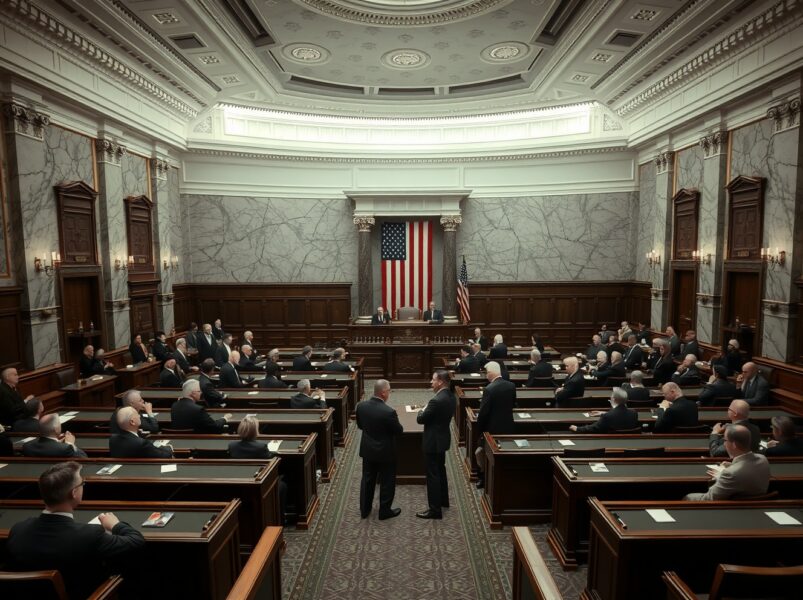 U.S. Senate chamber during a vote on Iran war powers resolution
