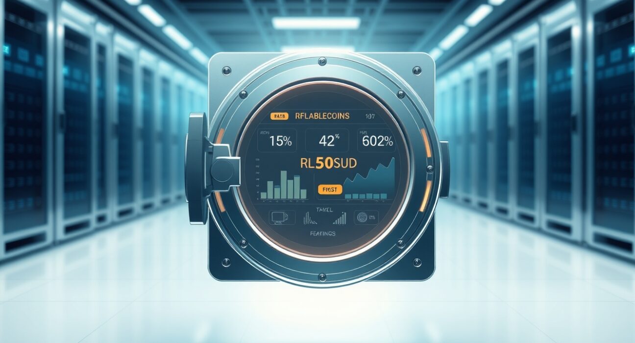 Digital interface of the Sentora RLUSD lending vault on the Morpho protocol for DeFi stablecoin