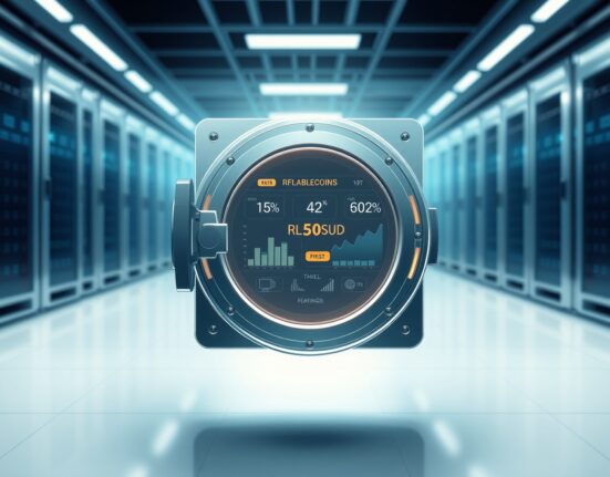 Digital interface of the Sentora RLUSD lending vault on the Morpho protocol for DeFi stablecoin