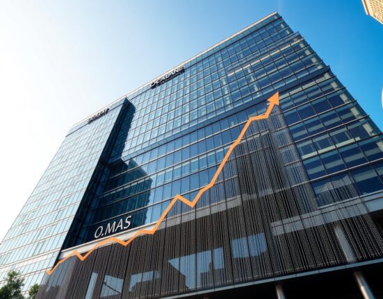 Monetary Authority of Singapore headquarters representing SGD currency strength and policy decisions