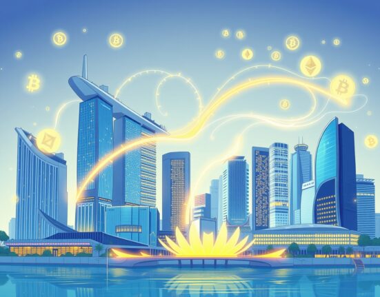 SGX crypto perpetual futures attracting institutional liquidity flow in a vibrant financial hub.