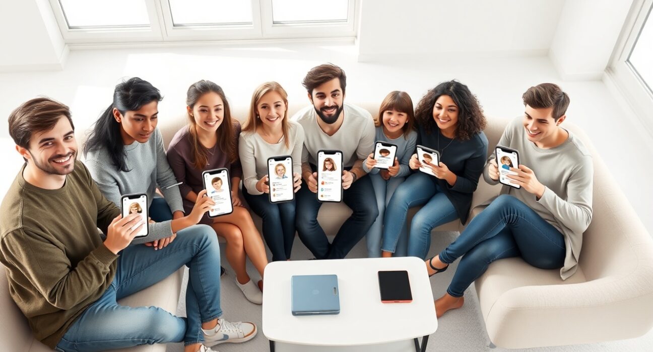 Shapes app interface showing human and AI avatars in a group chat conversation