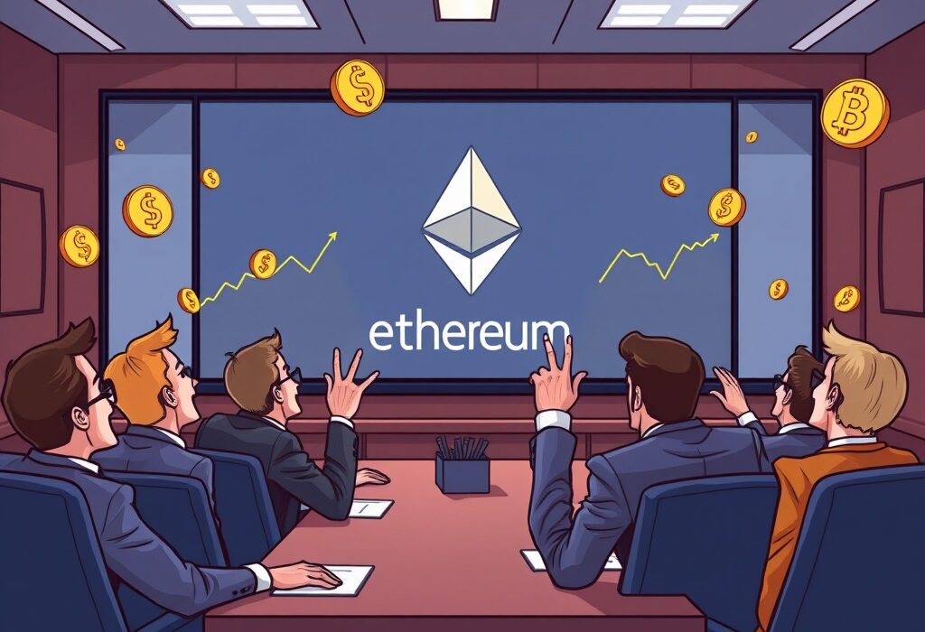 Sharplink Gaming ETH investment strategy depicted with a company making a significant move in the cryptocurrency market.