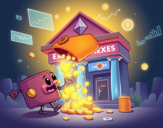 Strategic Ethereum deposit transaction showing digital wallet transferring crypto to exchange platform