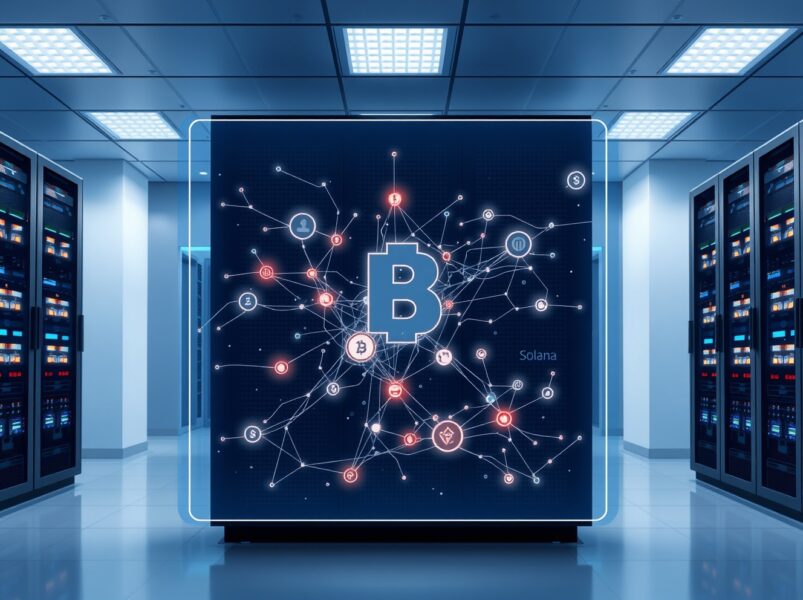 Sharps Technology's institutional Solana staking infrastructure in a secure data center environment