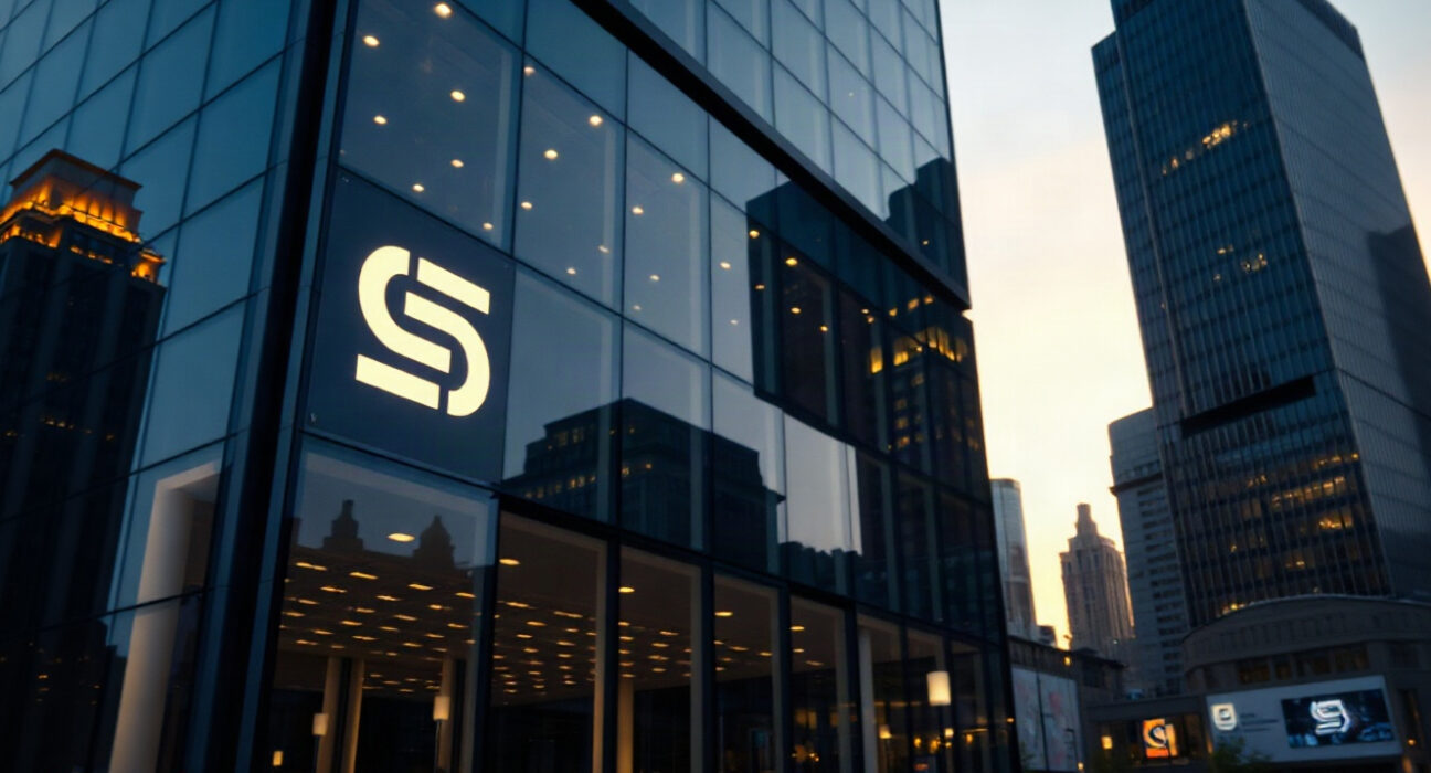 SHEIN corporate headquarters building at dusk, symbolizing the company's IPO journey and valuation changes.