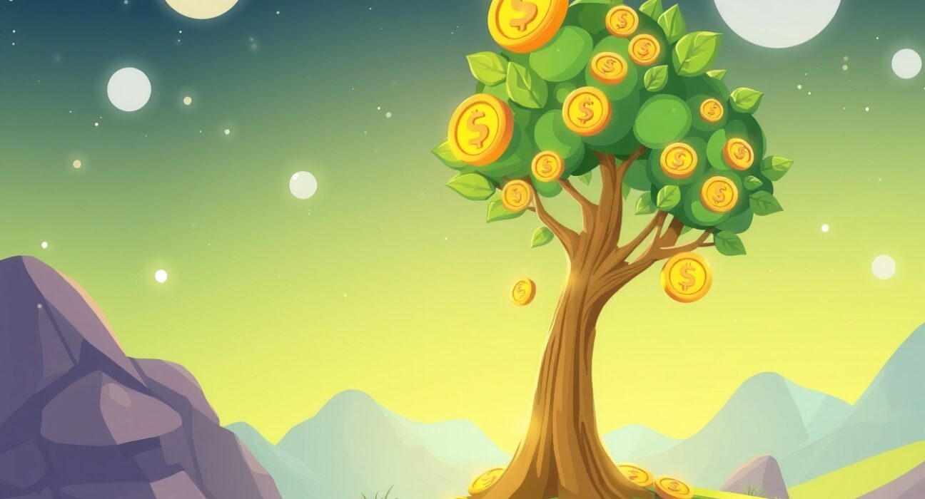 Shodai Network seed funding growth illustrated as a vibrant digital money tree