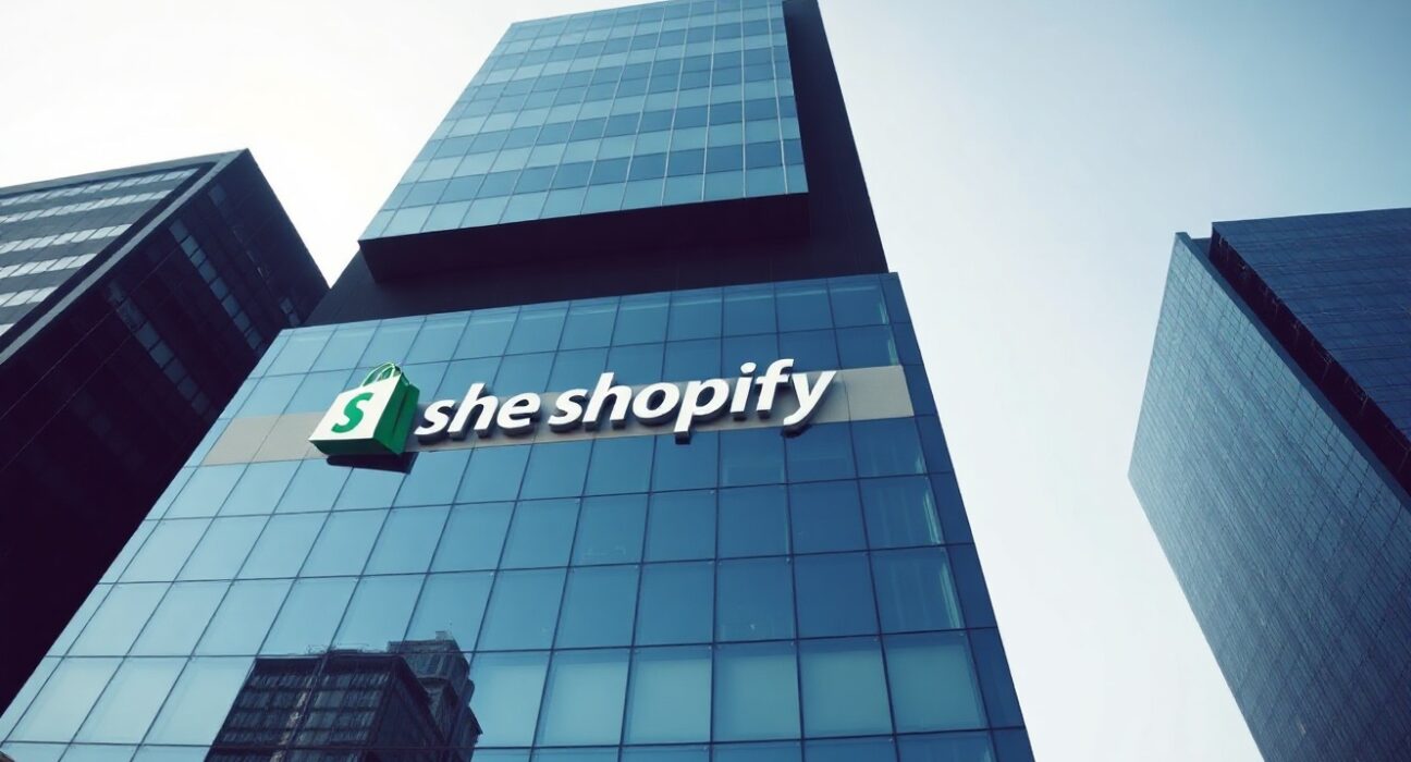 Shopify headquarters building on a sunny day, symbolizing strong Q2 performance