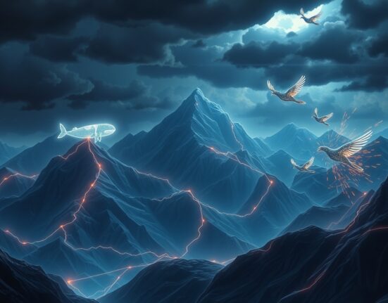 Conceptual art representing a massive short squeeze causing $155M in crypto liquidations across major digital assets.