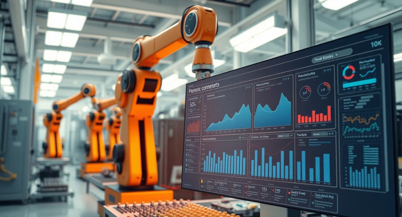 Sift Stack software managing data for AI-driven factory automation and robotic assembly.