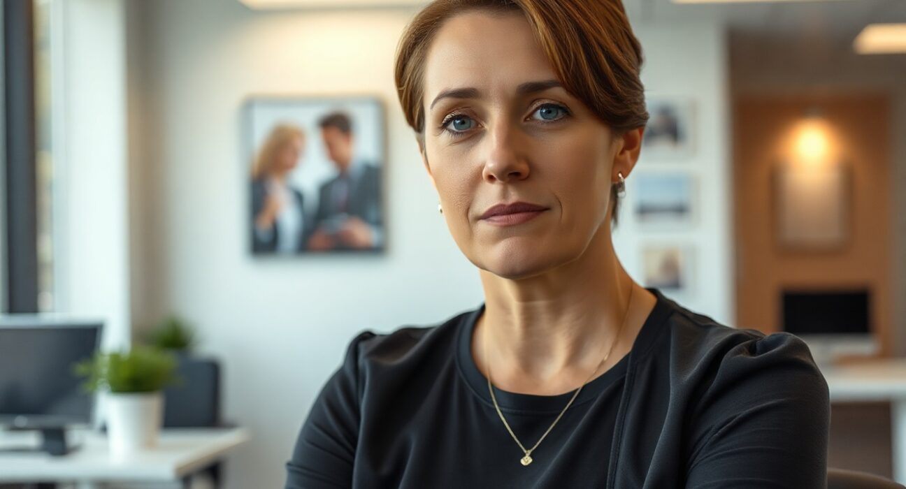 Meredith Whittaker, President of Signal, in a serious interview setting about AI privacy concerns.