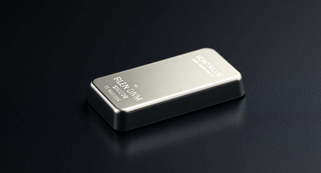 Silver bullion bar representing the declining XAG/USD price in market analysis.