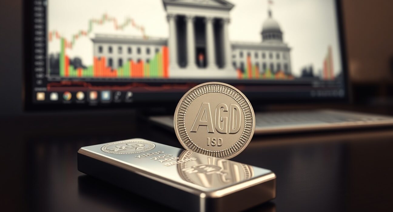 Silver price forecast chart showing XAG/USD languishing below $74.00 ahead of Fed interest rate decision